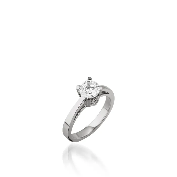 Rings John Atencio Tribute White Gold Engagement Ring