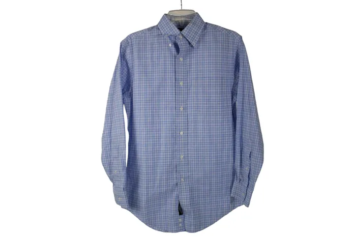 Rings Jos A Bank Jos A Bank Blue Plaid Tailored Fit Traveler Button Down 14 12 32