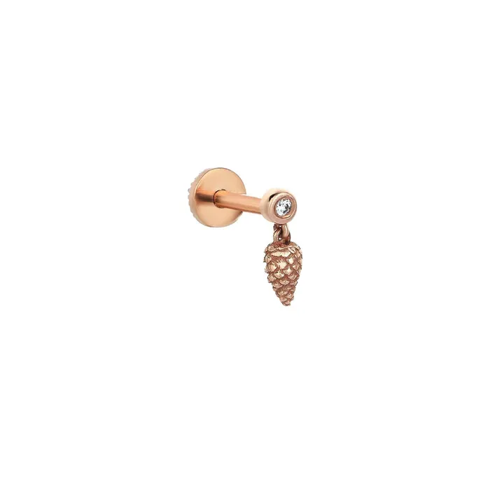 Rings Kismet by Milka Solitaire Pine Cone Dangling Piercing