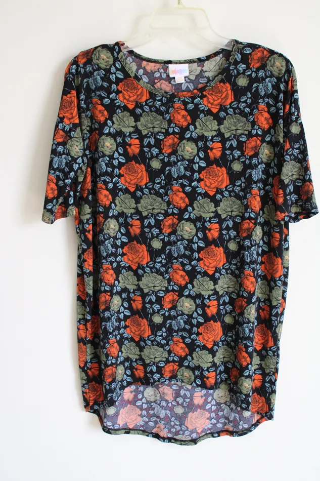 Rings LuLaRoe LuLaRoe Black Rose Tunic Top XXS