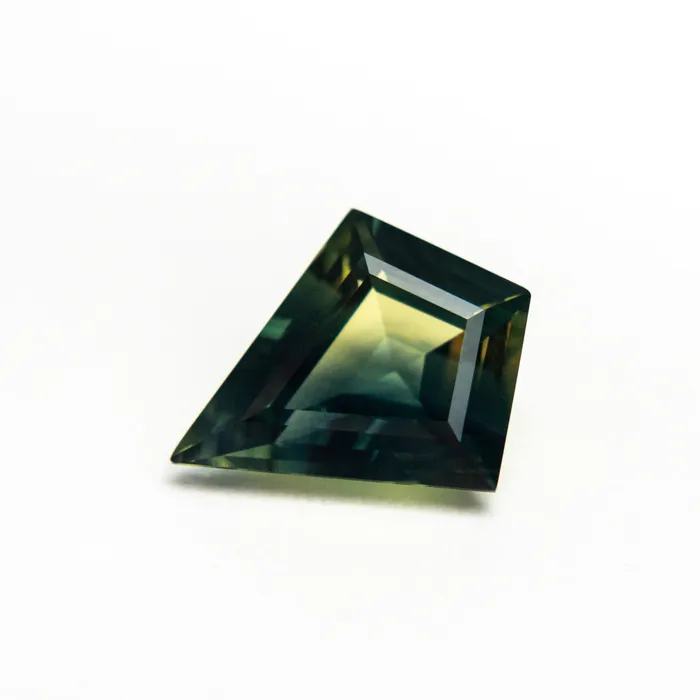 Rings Misfit Gems Parti TealYellow Step Cut Sapphire 179ct Kite