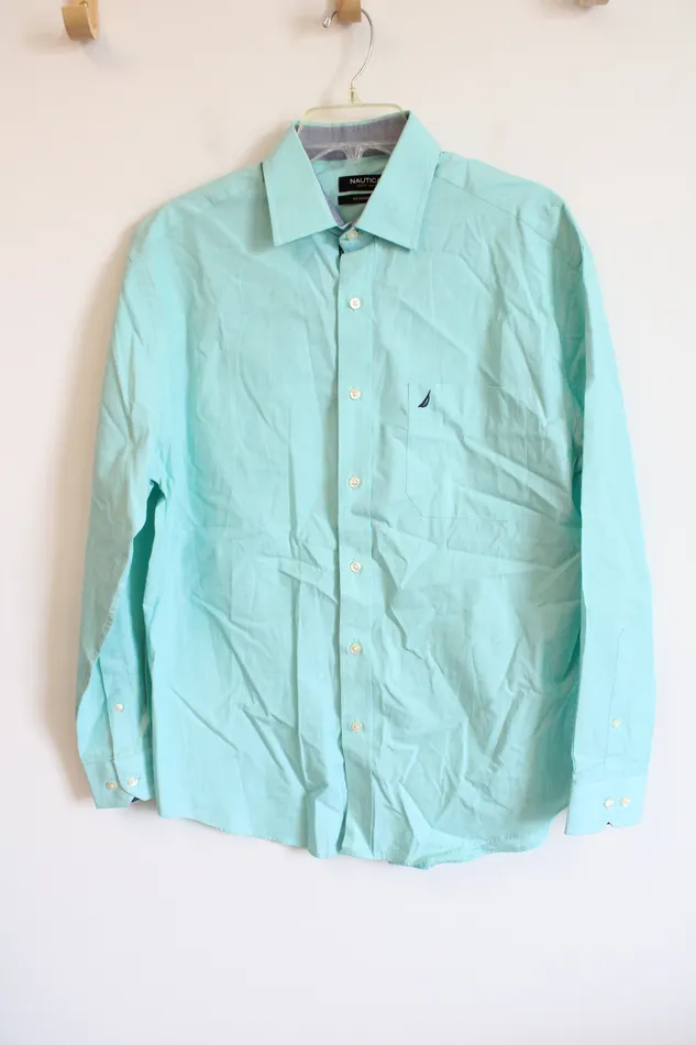 Rings Nautica Classic Fit Light Blue Button Down Shirt 15 12 3233 Nautica