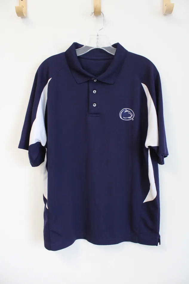 Rings Navy White Penn State Nittany Lions Polo L Jubilee Thrift