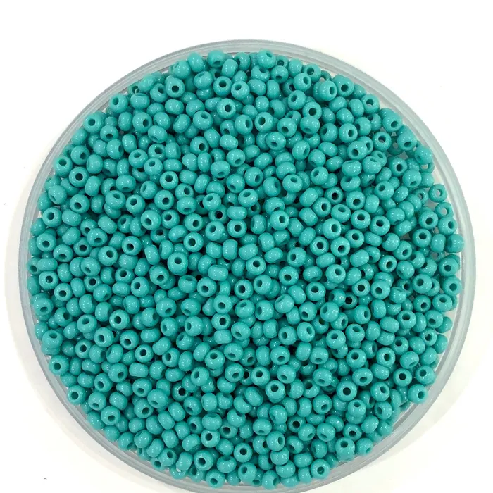 Rings Peppy Beads Preciosa Seed Beads 60 RocaillesRound Hole 100 gr 63130 Green Turquoise