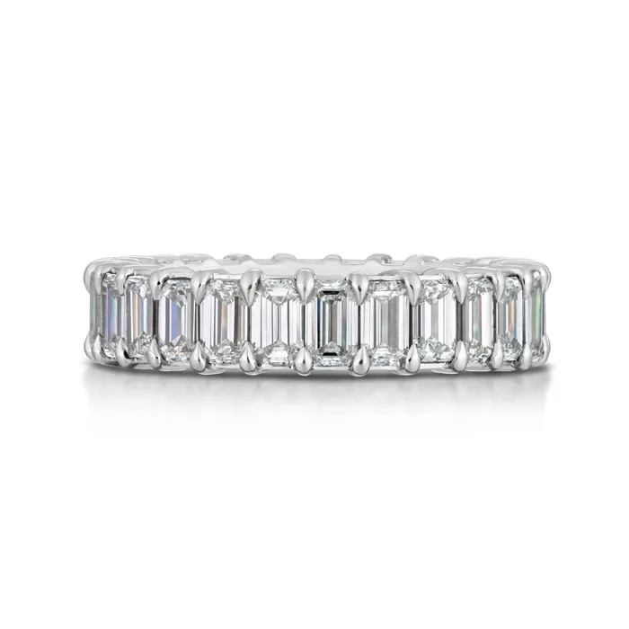 Rings Stephen Silver 361 Carat Emerald Cut Diamond Eternity Band
