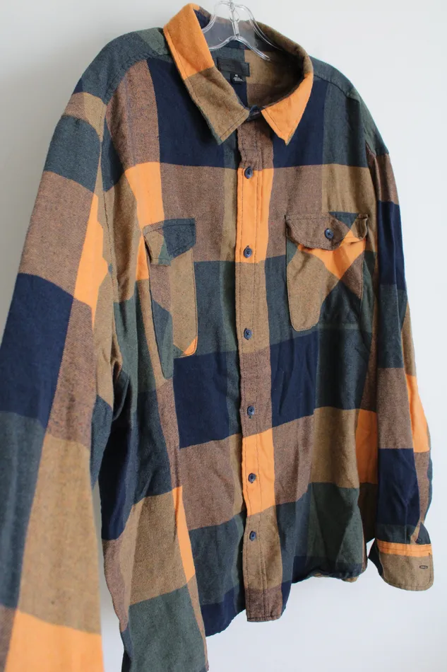 Rings Steves Jeans Steves Jeans Blue Green Orange Plaid Flannel 4X