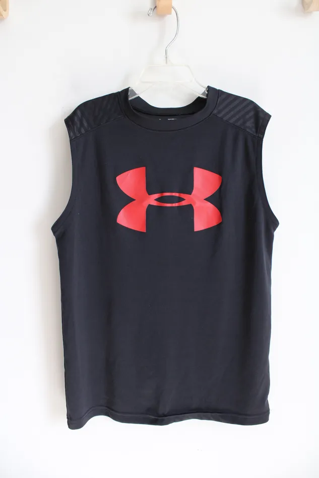 Rings Under Armour Under Armour Black Red Muscle Tank Youth M 1012