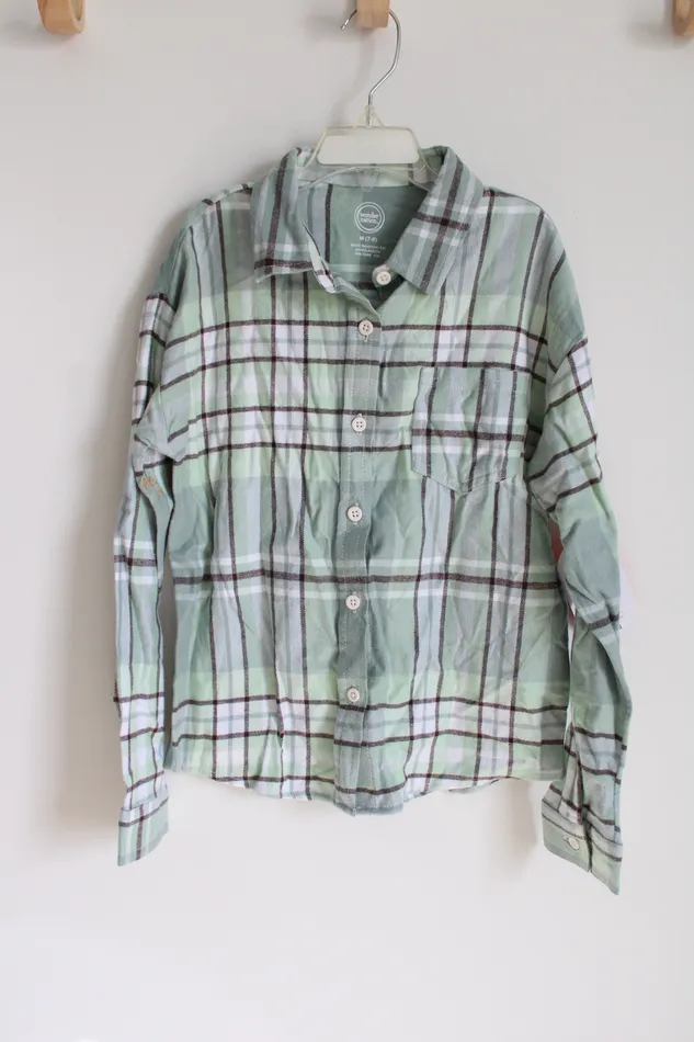 Rings Wonder Nation NEW Wonder Nation Blue Brown Flannel Shirt 78