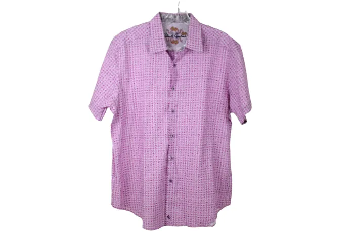 Robert Graham Earrings Robert Graham Pink Patterned Classic Fit Button Down Shirt L