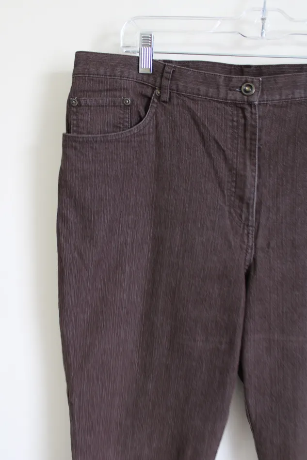Ruby Rd Earrings Ruby Rd Brown Denim Jeans 16