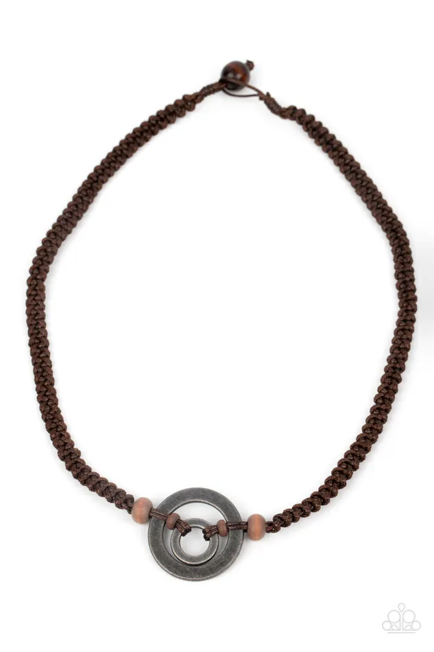 Rural Reef Brown Paparazzi Accessories Earrings