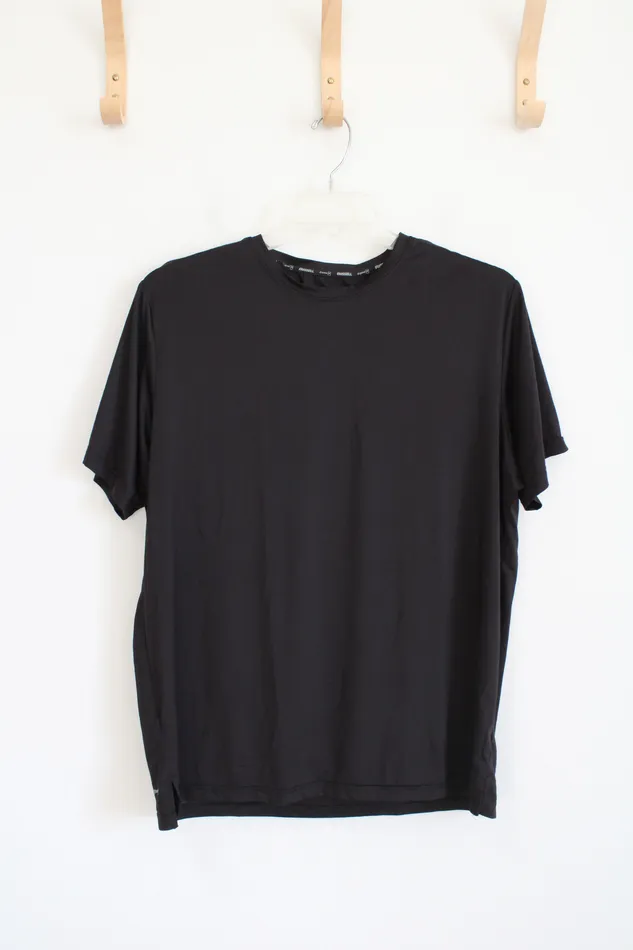 Russell Russell Training Fit Black Athletic Shirt L Rings