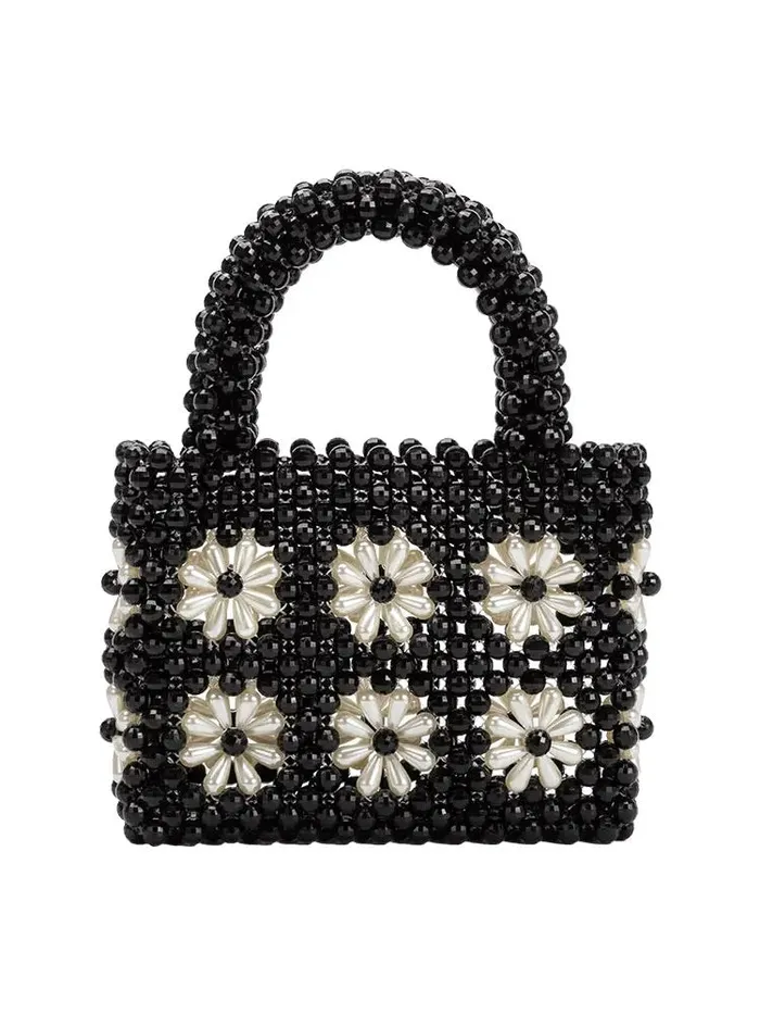 Selena Floral Bead Bag Melie Bianco Rings