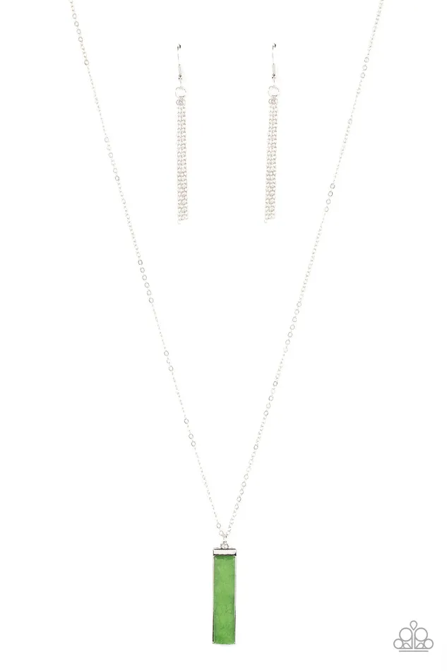 Set in GEMSTONE Green Paparazzi Accessories Earrings