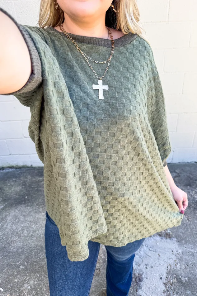 Sew In Love Checks and Balances Dolman Top Necklaces