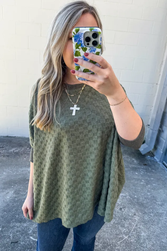 Sew In Love Checks and Balances Dolman Top Necklaces