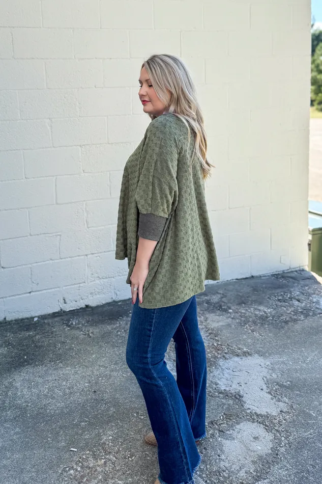 Sew In Love Checks and Balances Dolman Top Necklaces