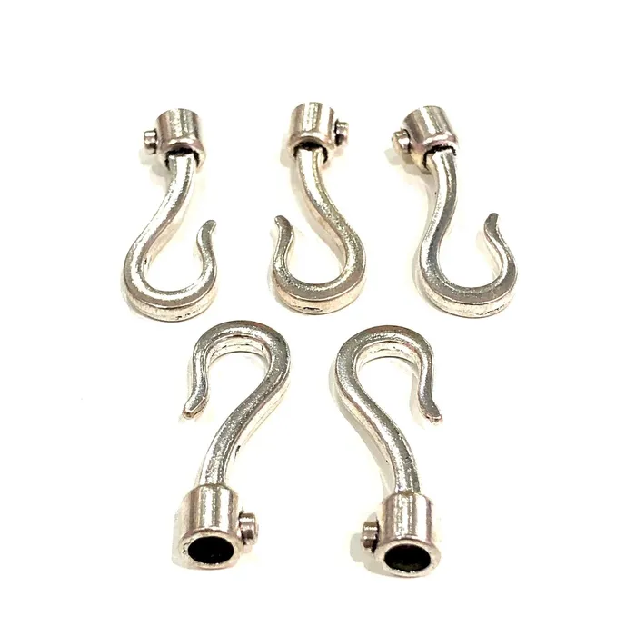 Silver Fishing Hook Charms 35 mm Silver Fishing Hook Clasps 5 pcs in a pack Peppy Beads Earrings Silver Fishing Hook Charms 35 mm Silver Fishing Hook Clasps 5 pcs in a pack Peppy Beads Earrings