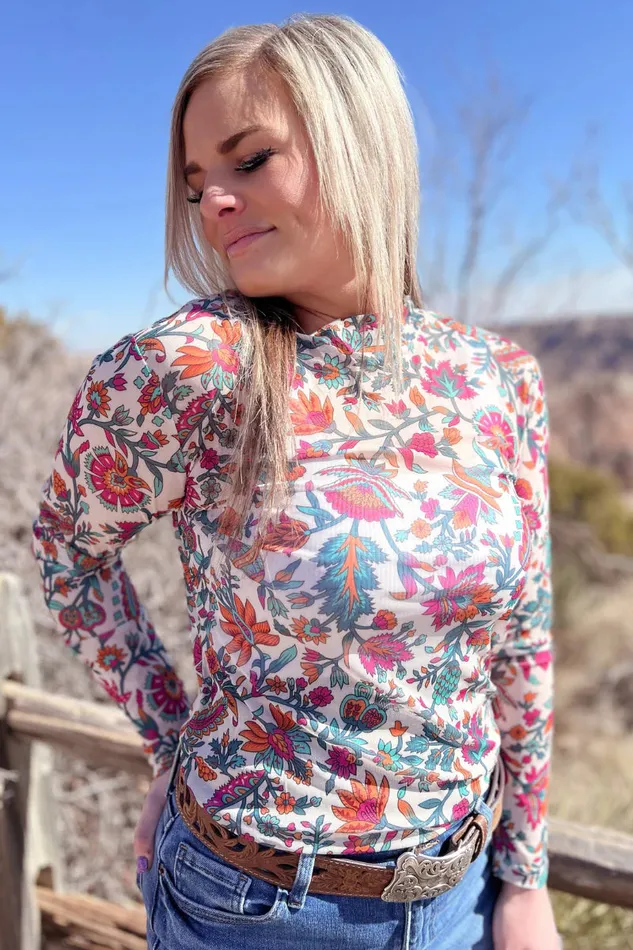 STERLING KREEK Earrings BUY MYSELF FLOWERS MESH TOP