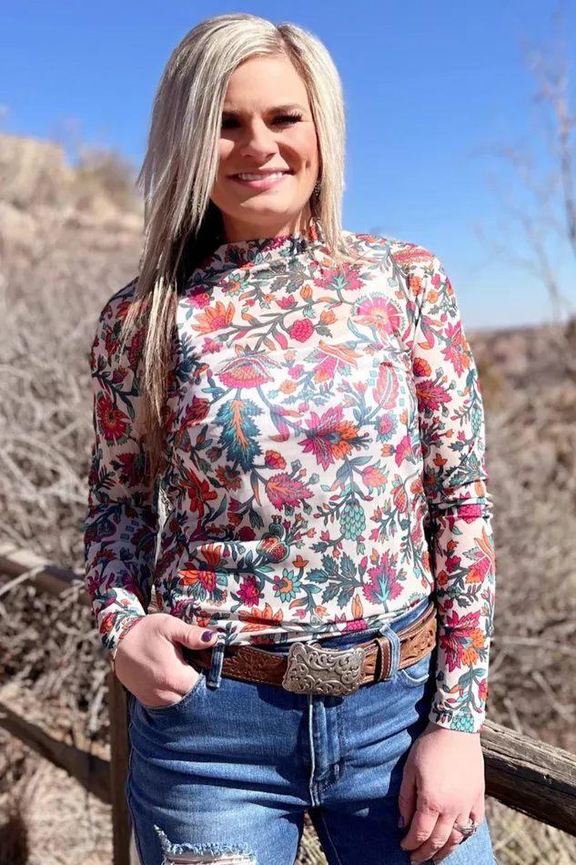 STERLING KREEK Earrings BUY MYSELF FLOWERS MESH TOP