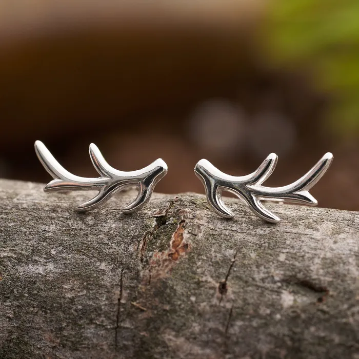 Sterling Silver Antler Studs Chadds Ford Jewelry Rings