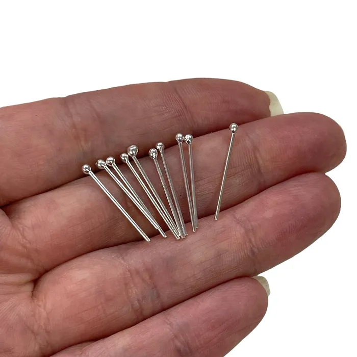 Sterling Silver Ball Point Head Pins 925 Sterling Silver Head Pins 20mmx06mm 10 pcs in a pack Peppy Beads Rings Sterling Silver Ball Point Head Pins 925 Sterling Silver Head Pins 20mmx06mm 10 pcs in a pack Peppy Beads Rings