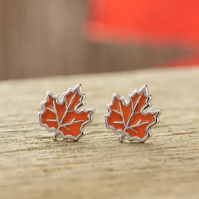 Sterling Silver Little Maple Leaf Earrings Chadds Ford Jewelry Earrings