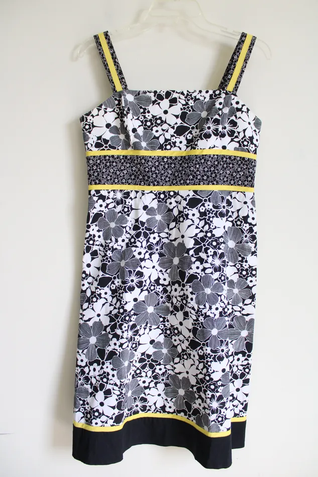 Studio I Rings Studio I Black White Floral Dress 6 Petite
