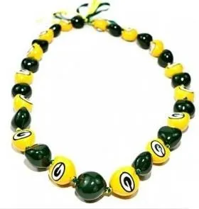 STYLEPASIFIKA NFL Green Bay Packers Kukui Nut Lei Earrings
