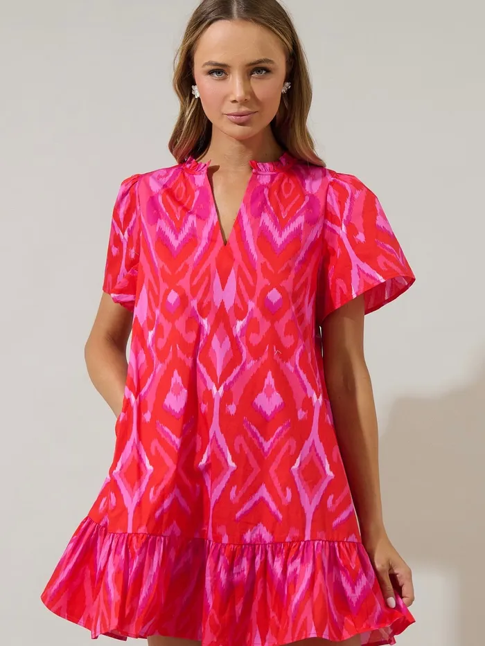 Sugar Lips Earrings Daphne Celeste Mini Dress