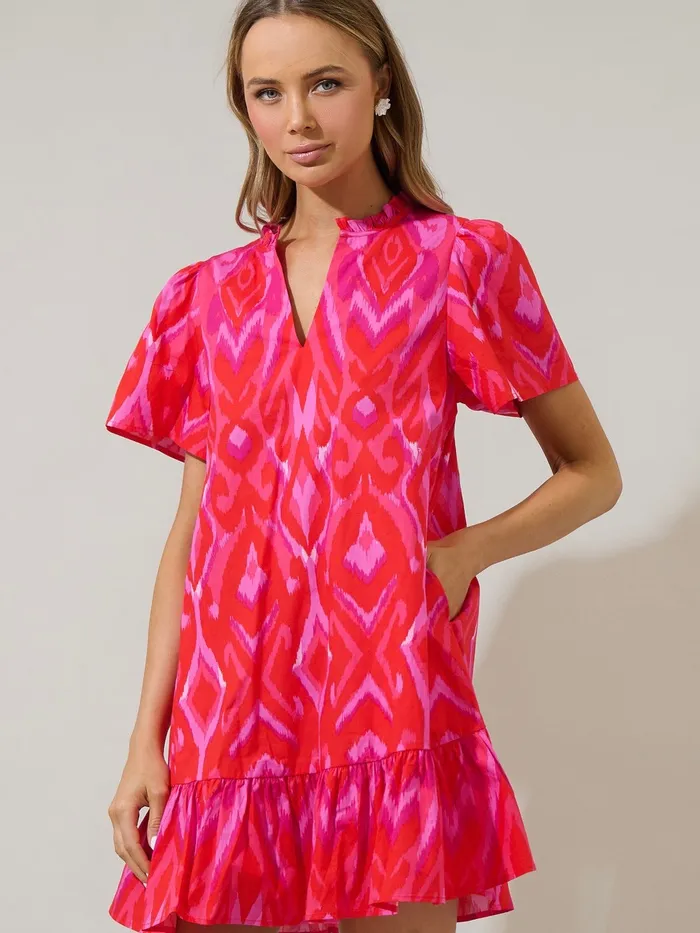 Sugar Lips Earrings Daphne Celeste Mini Dress