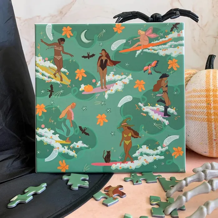 Surf Shack Witchy Wahine Puzzle 500 Pieces SURFSHACKPUZZLE Earrings