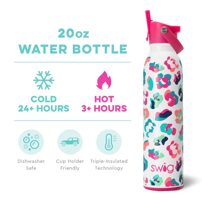 SWIG LIFE PARTY ANIMAL FLIP SIP WATTER BOTTLE 20oz The Chandelier Rose Boutique Earrings
