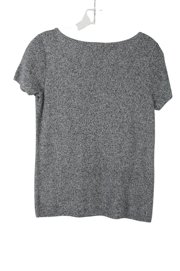 Talbots Earrings Talbots Gray Heathered Knit Top Petite