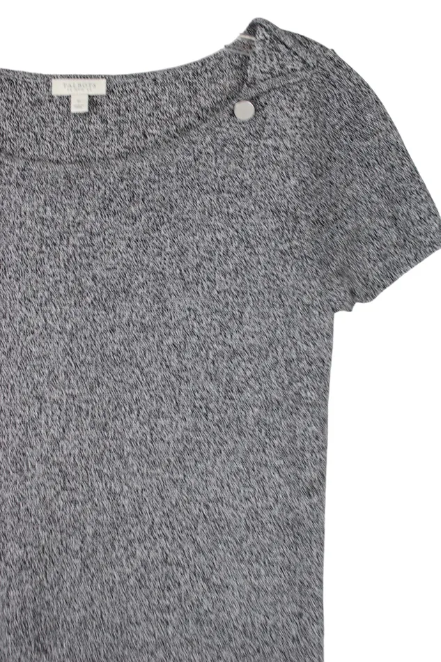 Talbots Earrings Talbots Gray Heathered Knit Top Petite