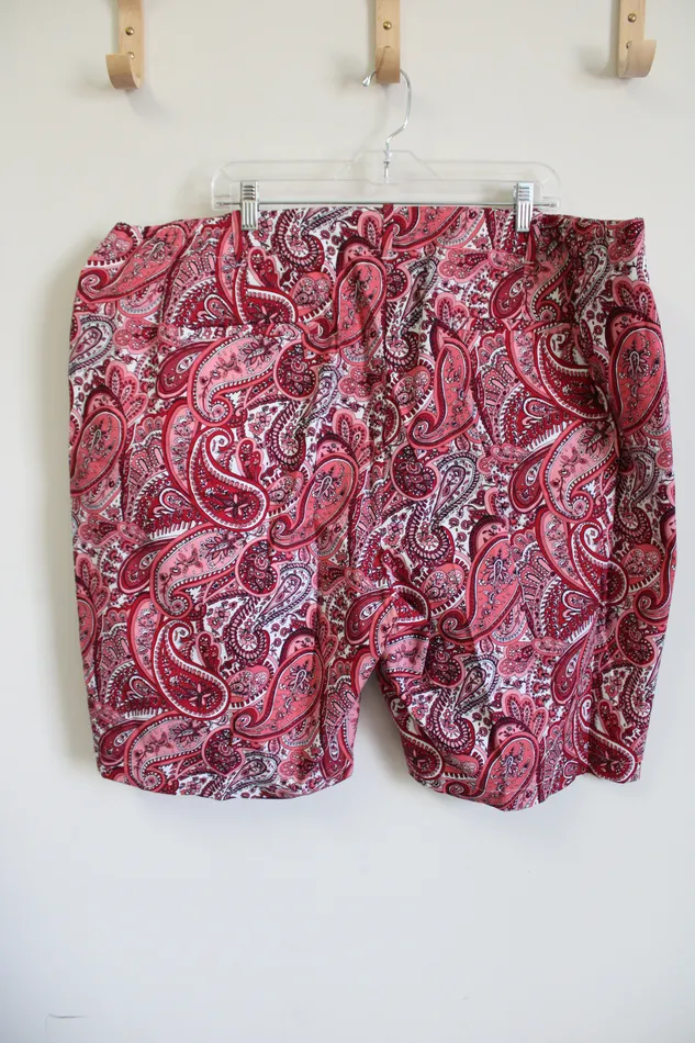 Talbots Earrings Talbots Red Pink Paisley Shorts 26W