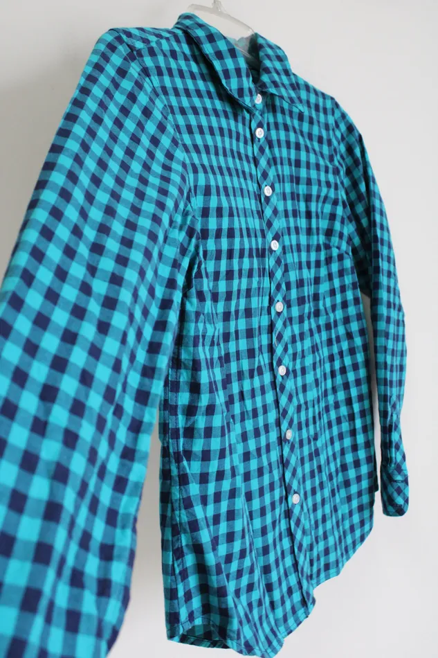 Talbots Rings Talbots Blue Button Down Gingham Shirt Petite