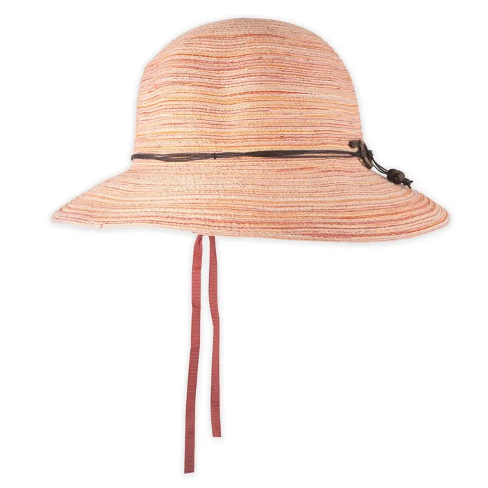 TANKSTREAM Kooringal Ladies Sophia Short Brim Hat Sunset Coral Earrings