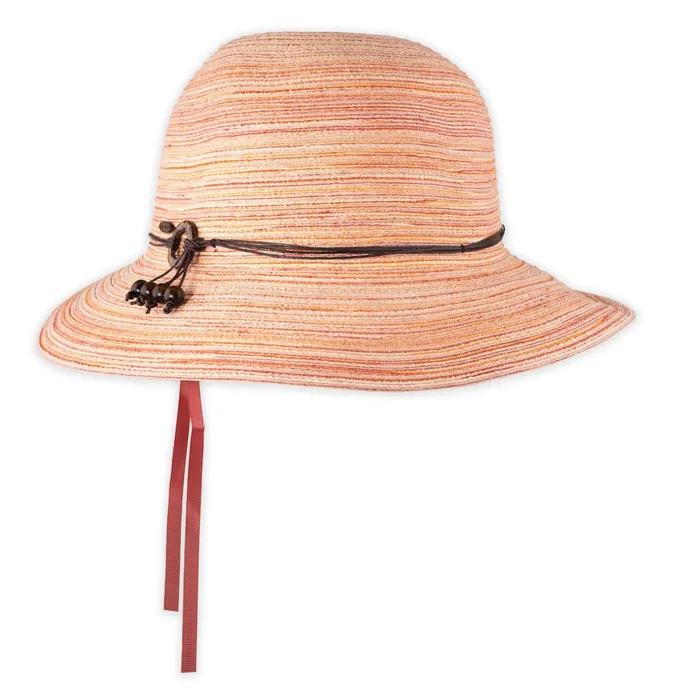 TANKSTREAM Kooringal Ladies Sophia Short Brim Hat Sunset Coral Earrings