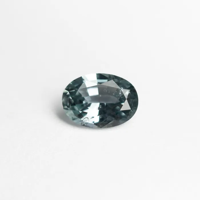 Teal Brilliant Sapphire 084ct Oval Misfit Gems Rings