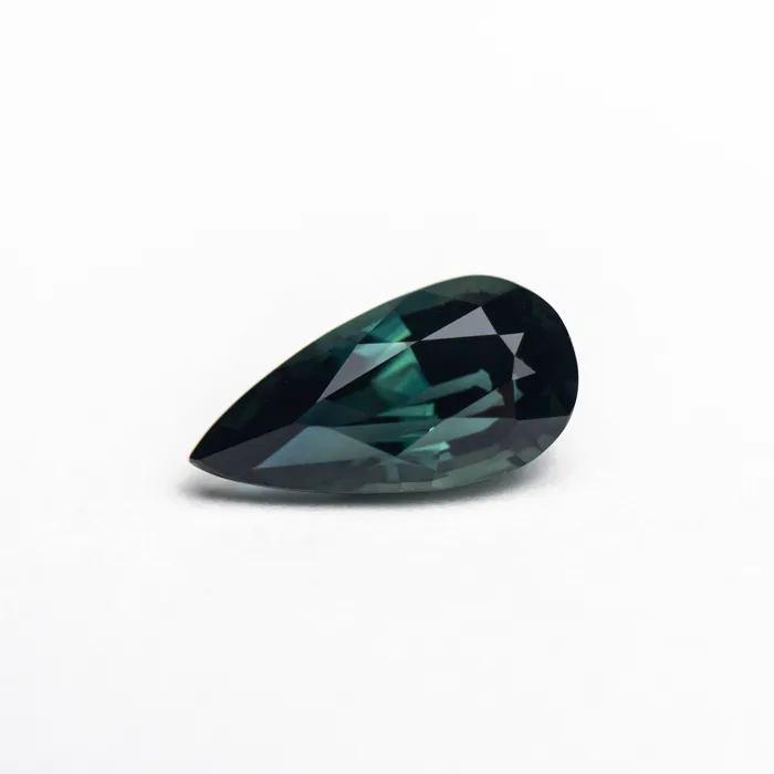 Teal Brilliant Sapphire 143ct Pear Misfit Gems Earrings
