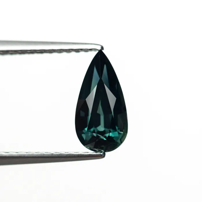 Teal Brilliant Sapphire 143ct Pear Misfit Gems Earrings