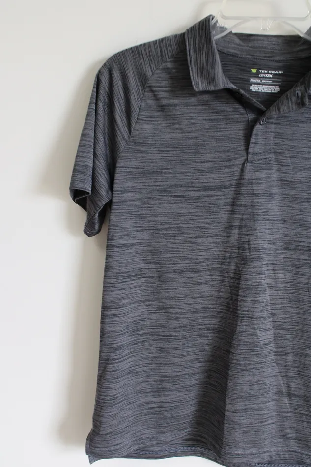 Tek Gear DryTek Gray Heathered Polo Shirt 1820 Tek Gear Earrings