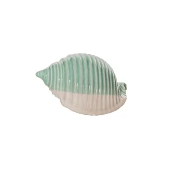 THEBEACHCOMBER GreenBisque Bonnet Shell Figurine Earrings