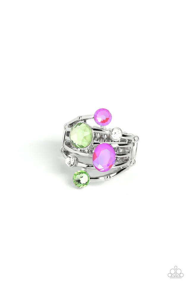 Timeless Trickle Green Paparazzi Accessories Earrings