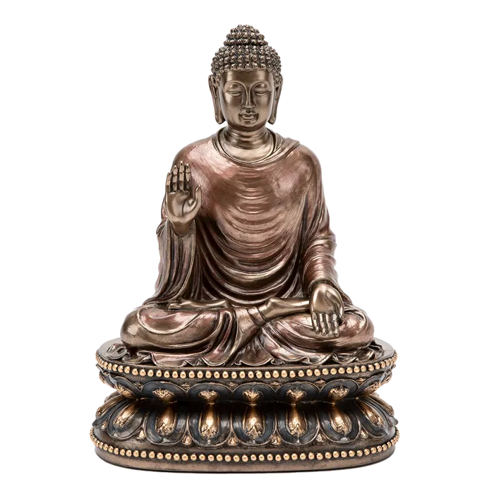 Top Land Trading Earrings Bronze Teaching Buddha Statue