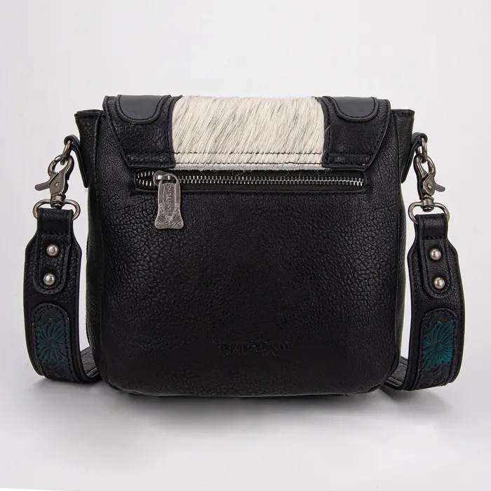 Trinity Ranch Genuine HairOn Cowhide Tooled Fringe Crossbody Bag Black TRINITY RANCH Necklaces