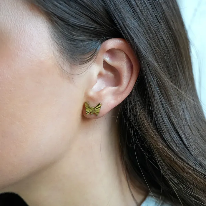 Twisted Silver FLUTTER Studs Earrings