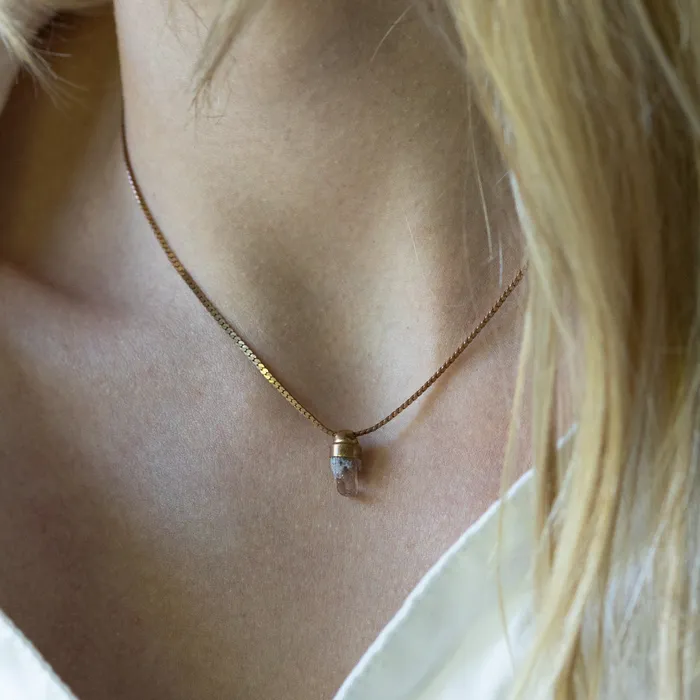 Twisted Silver Necklaces TOPAZ Necklace