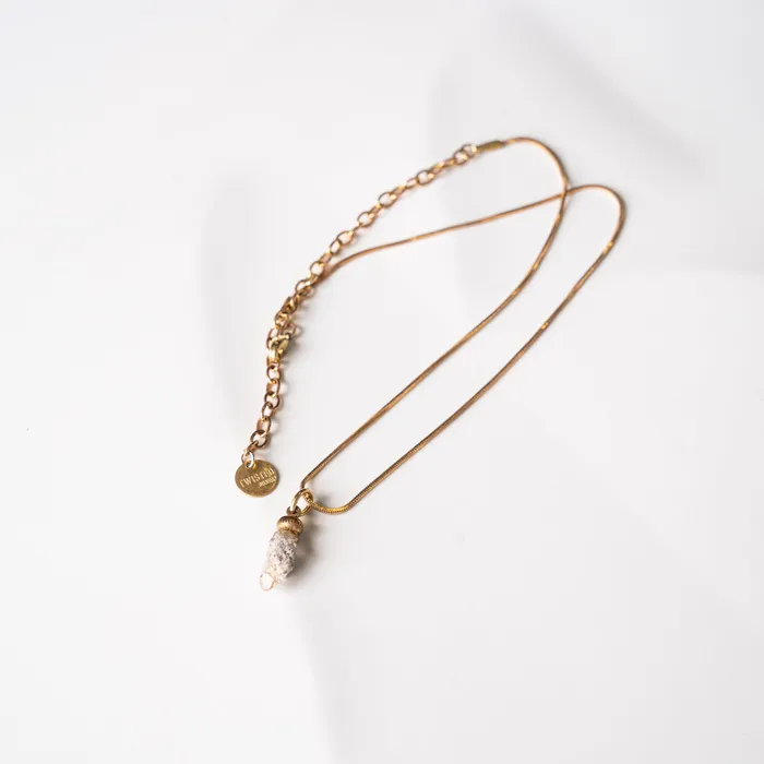 Twisted Silver Necklaces TOPAZ Necklace